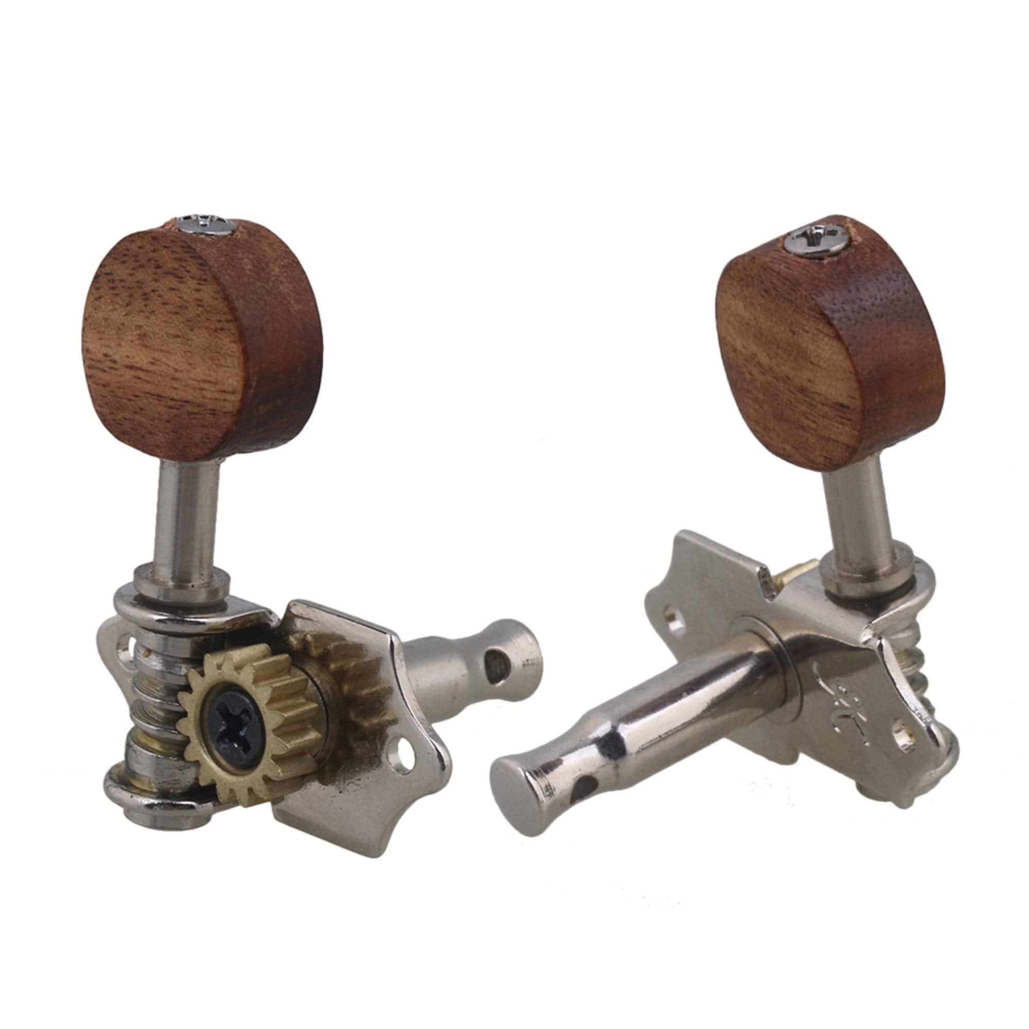 Yibuy 4 String Tuning Peg Machine Head Tuners w/Screws and Nuts for Ukulele Guitar